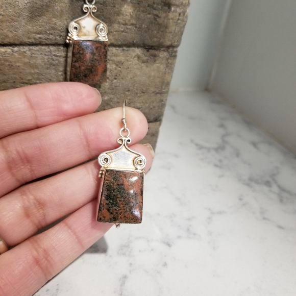 💎VINTAGE STERLING SILVER EARRINGS - Picture 6 of 7